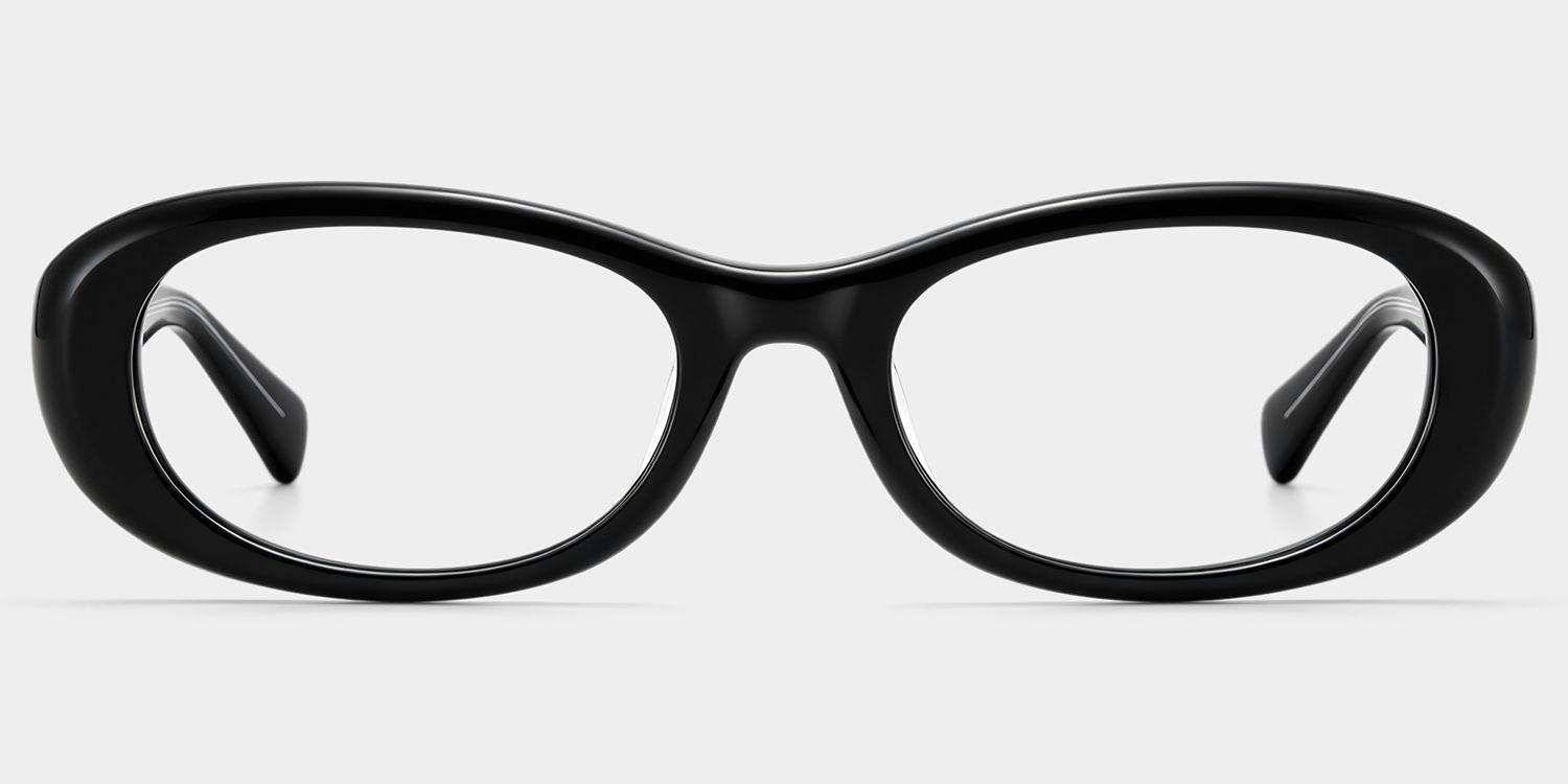 Catherine Black Oval Frame Glasses Online for Women | ZEELOOL1
