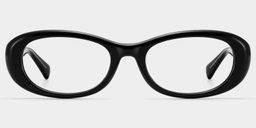 Catherine Black Oval Glasses1