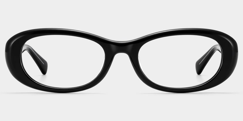 Catherine Black Oval Glasses