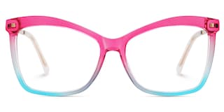 Isaebella Butterfly Pink Blue Glasses0