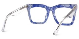 Porsha Square Dark Blue Glasses4