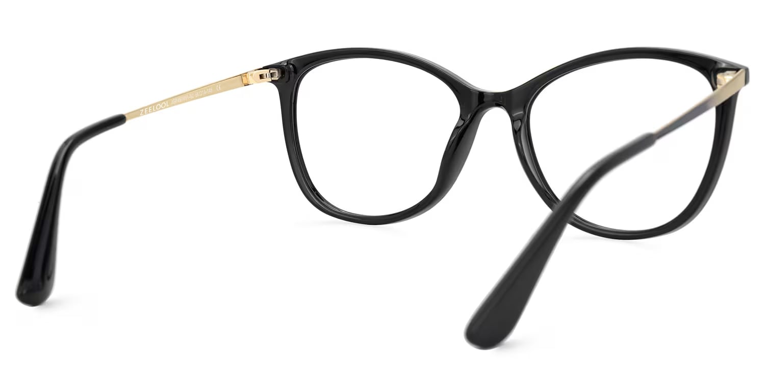 Jenee Thin Black Glasses in Oval Design | Zeelool3