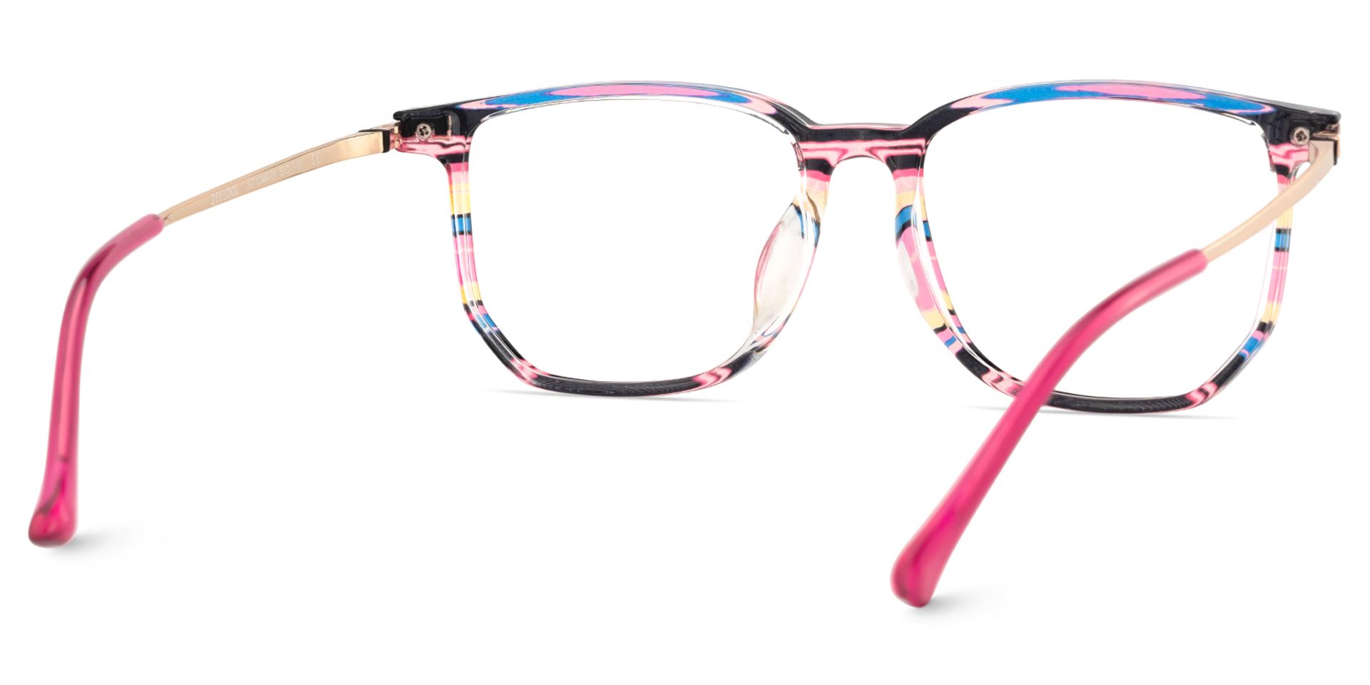 Fezell Black Pink Thin Frame Eyeglasses | Zeelool Optical5