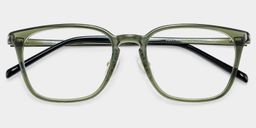 Lily Rectangle Green Glasses2