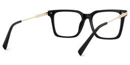 Greain Rectangle Black Glasses5