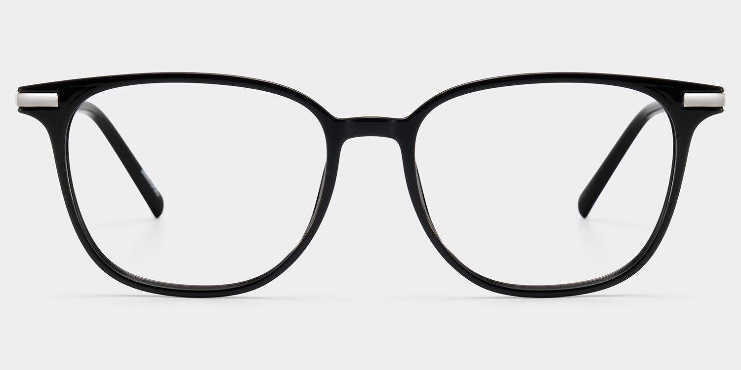 Florence Matte Black Rectangle Glasses with Lightest TR frame | ZEELOOL1