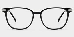 Florence Rectangle Black Glasses1