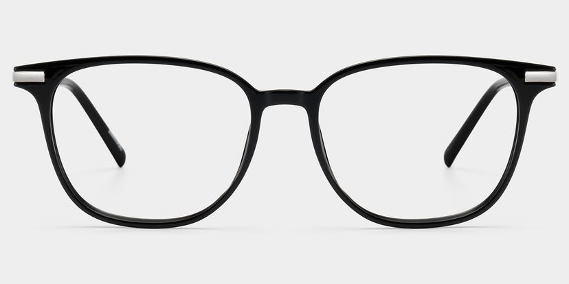 Florence Rectangle Black Glasses