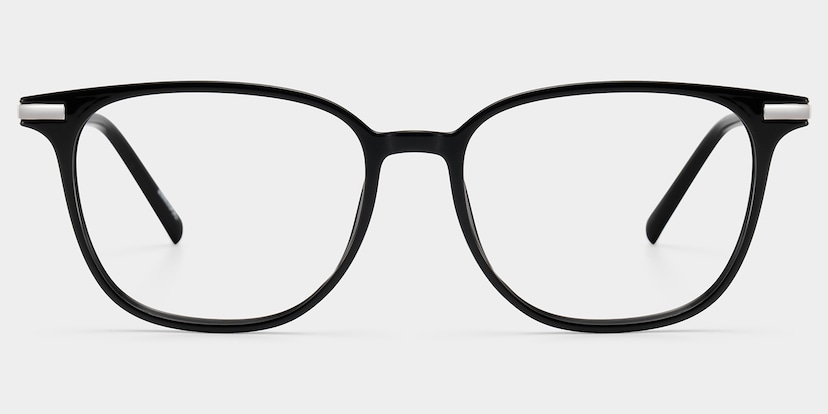 Florence Rectangle Black Glasses