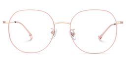 Qusay Round Pink Glasses0