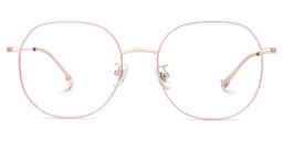Qusay Round Pink Glasses0