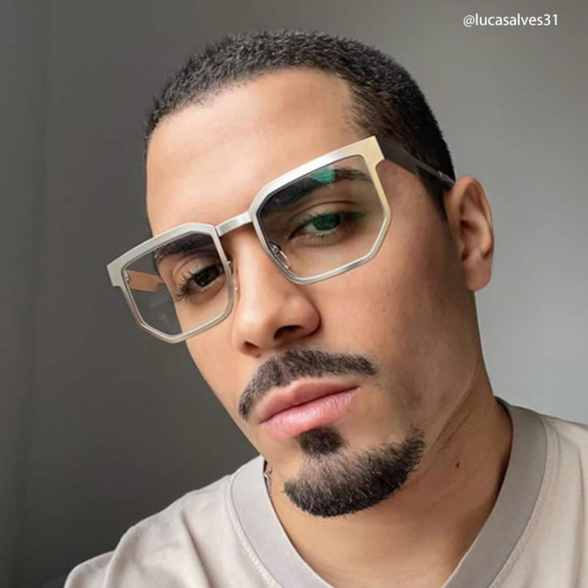 Barber Geometric Silver Eyeglasses and Glasses Frames6