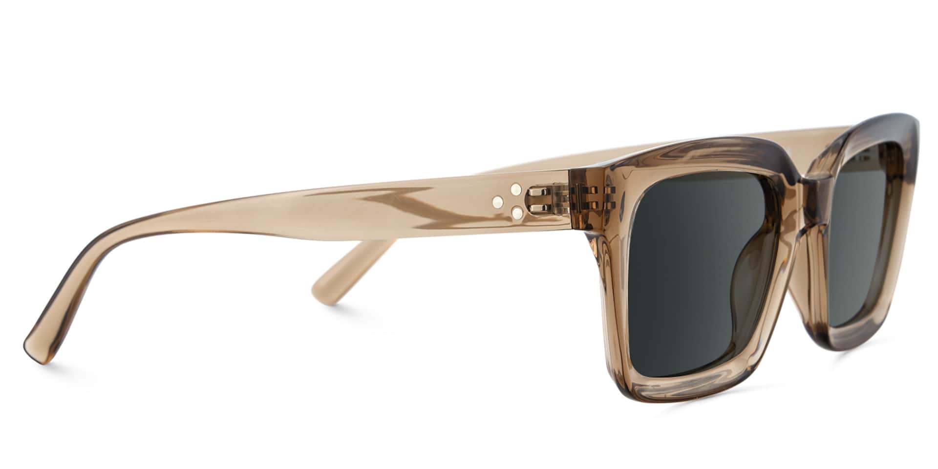 Grover Rectangle Sunglasses and Champagne Color Frames3