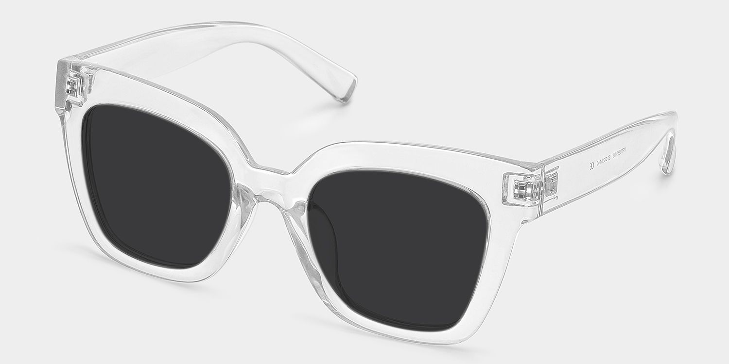 Malcolm Clear Square Polarized Sunglasses for Driving | ZEELOOL