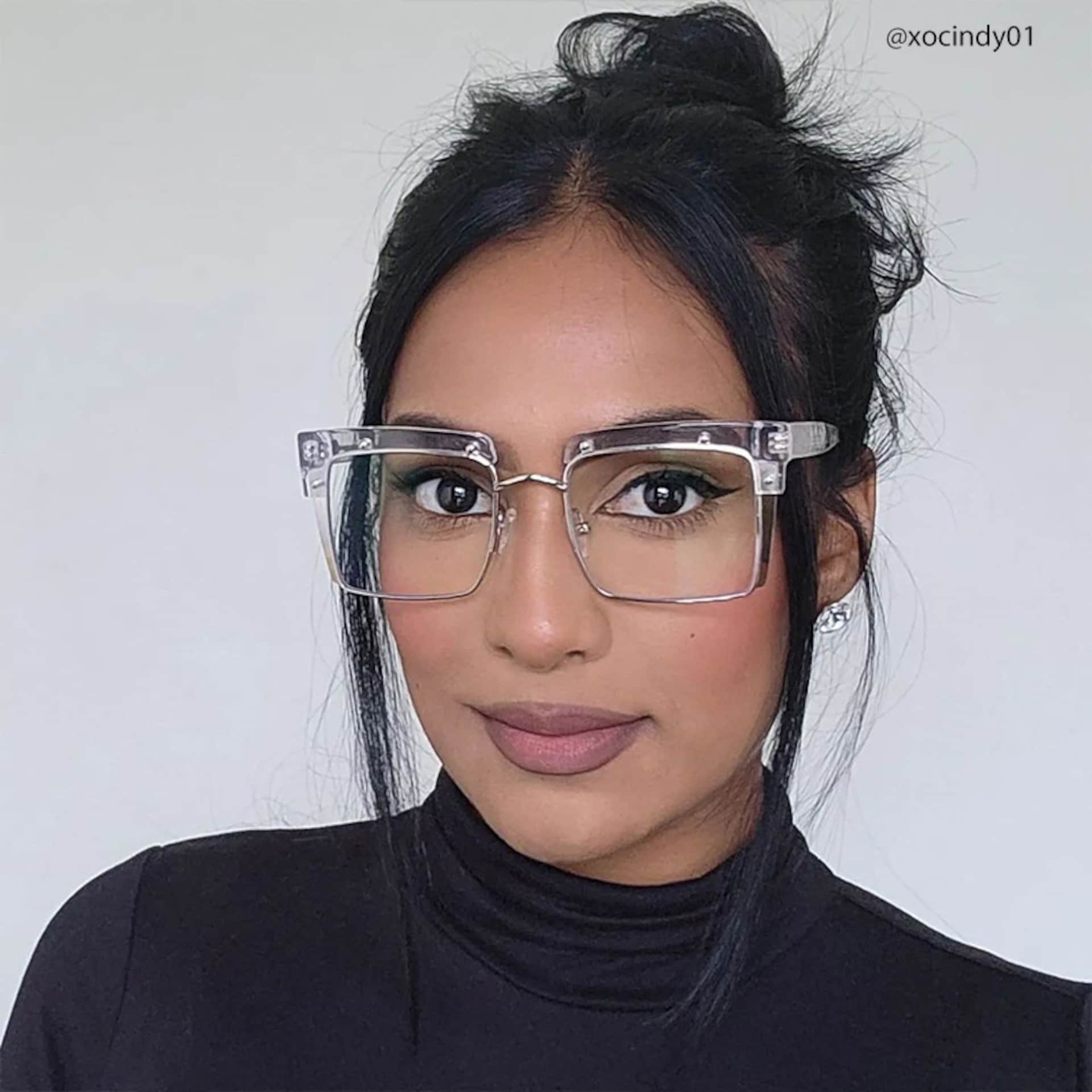 Kiana Square Crystal Frame Glasses | Zeelool Optical10