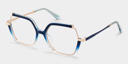 Alexia Blue Square Glasses3