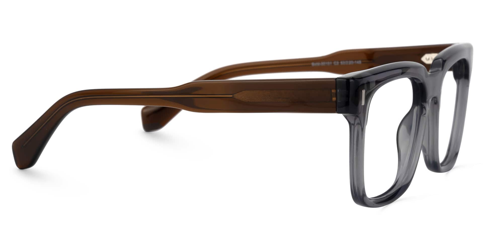 Square Katia Gray Color Frame Glasses | Zeelool4