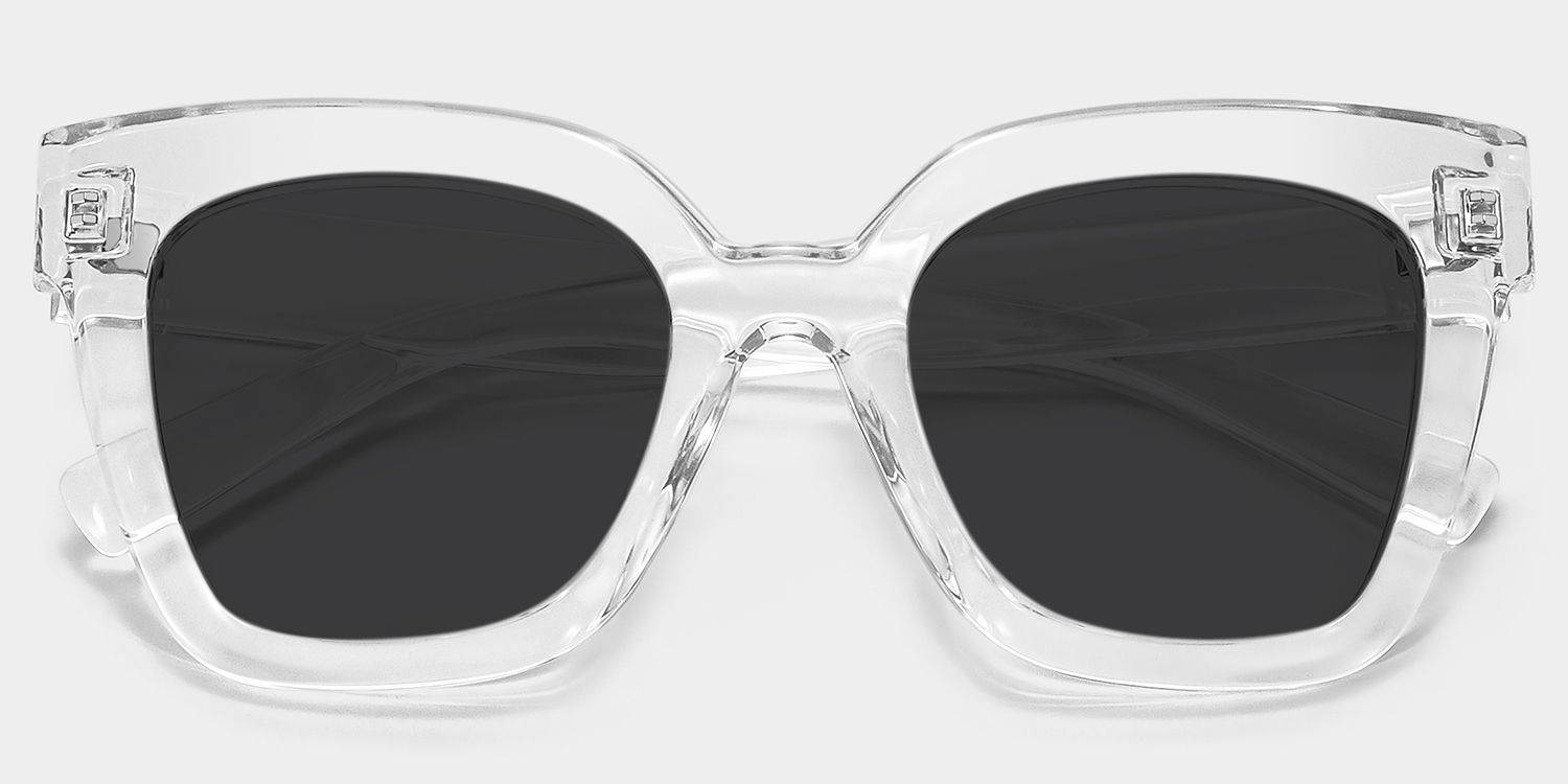 Malcolm Clear Square Polarized Sunglasses for Driving | ZEELOOL