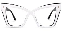 Midgett Cateye White Glasses0