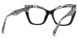 Conrad Cateye Black Cow Print Glasses3