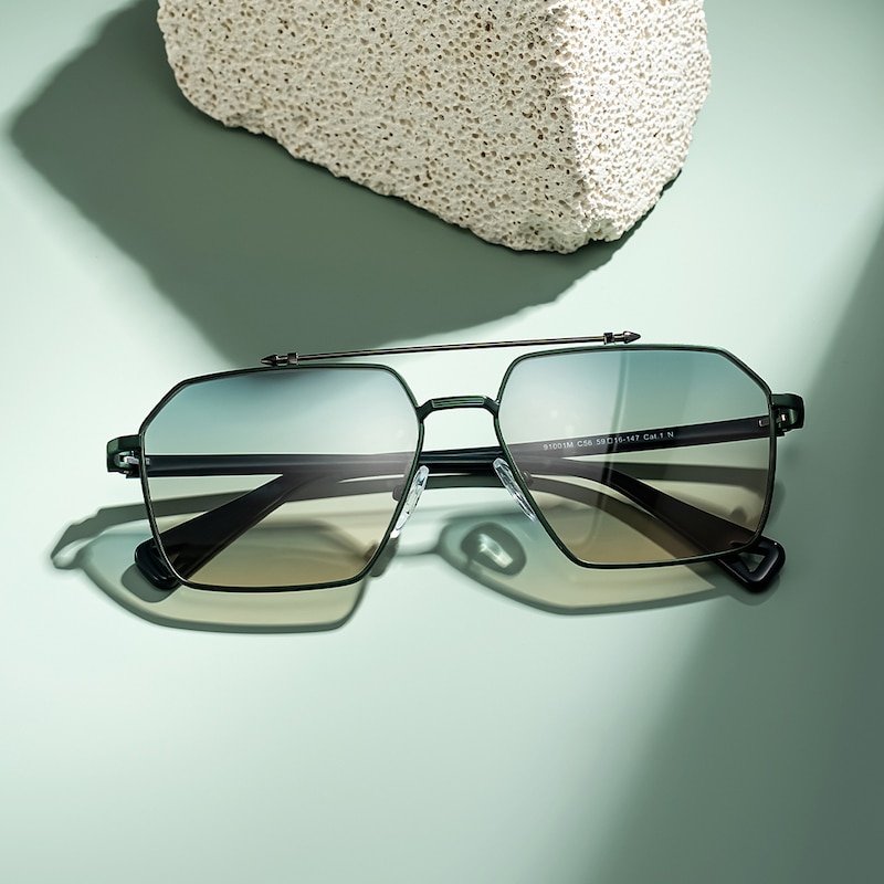 ZEELOOL Casablanca Aviator Green Sunglasses
