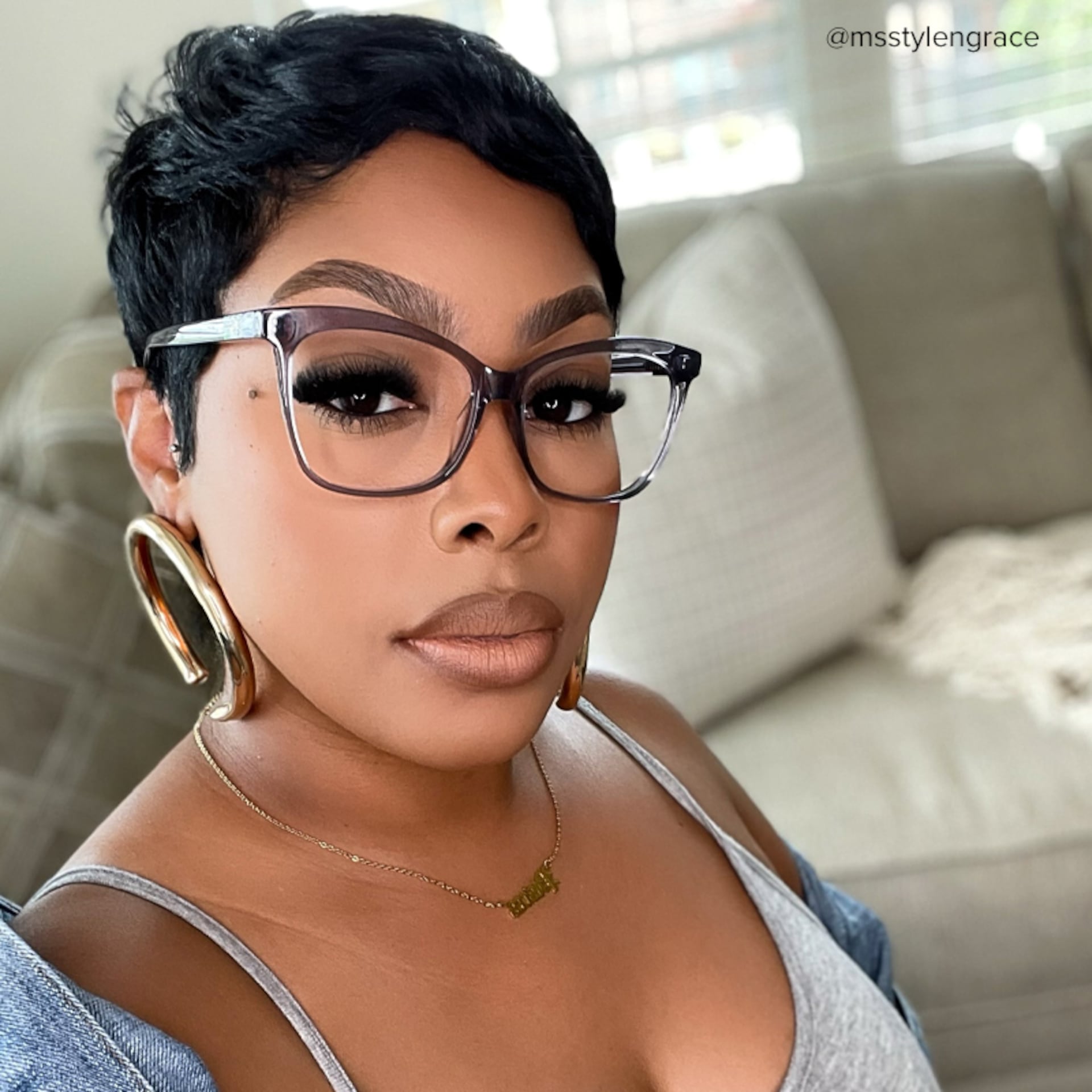 Alfred Butterfly Gray Frame Glasses | Zeelool Optical10