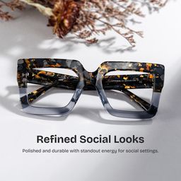 Brandon Square Gray Glasses0