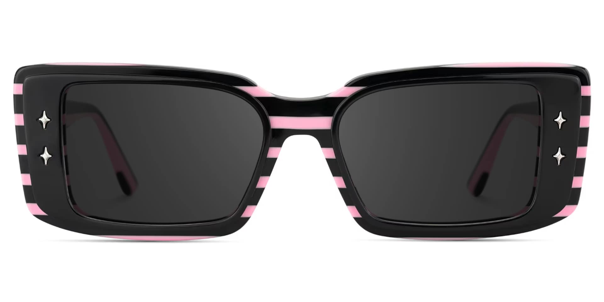 Women's Rectangle Eyeglasses Frames With Black and Pink Color0