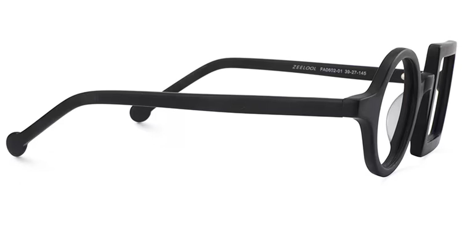 Paola Asymmetric Black Frame Eyeglasses4
