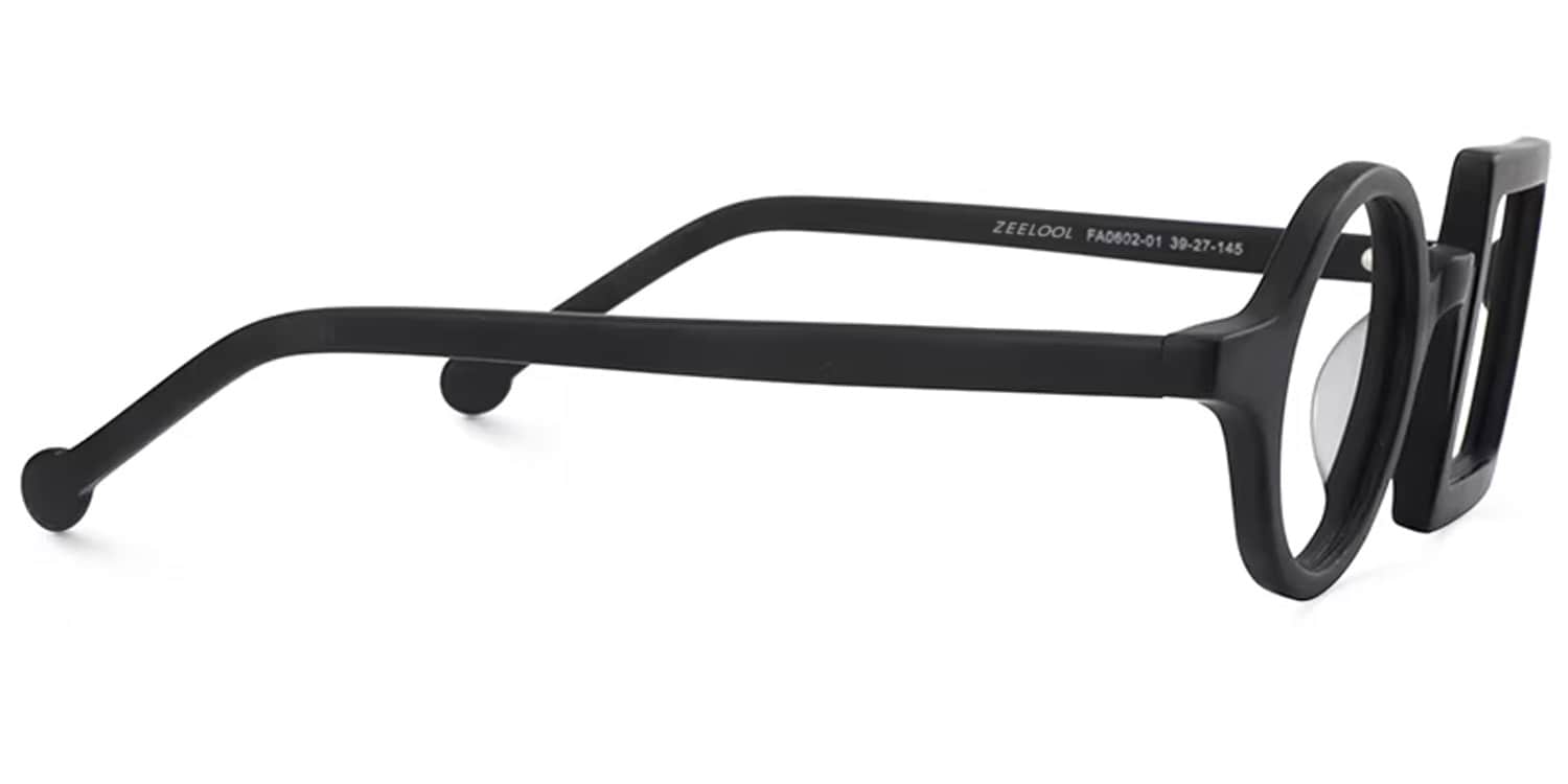 Paola Asymmetric Black Glasses4
