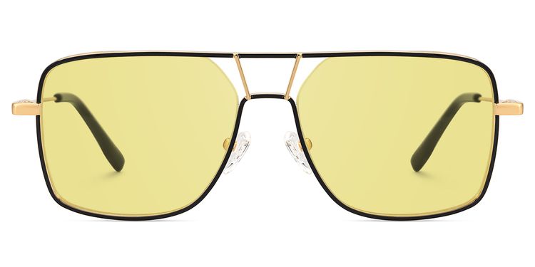 Bowdry Aviator Black Sunglasses