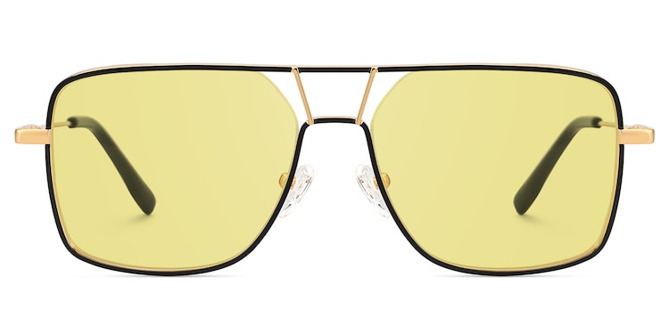Bowdry Aviator Black Sunglasses