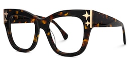 Minfia Square Tortoise Glasses1