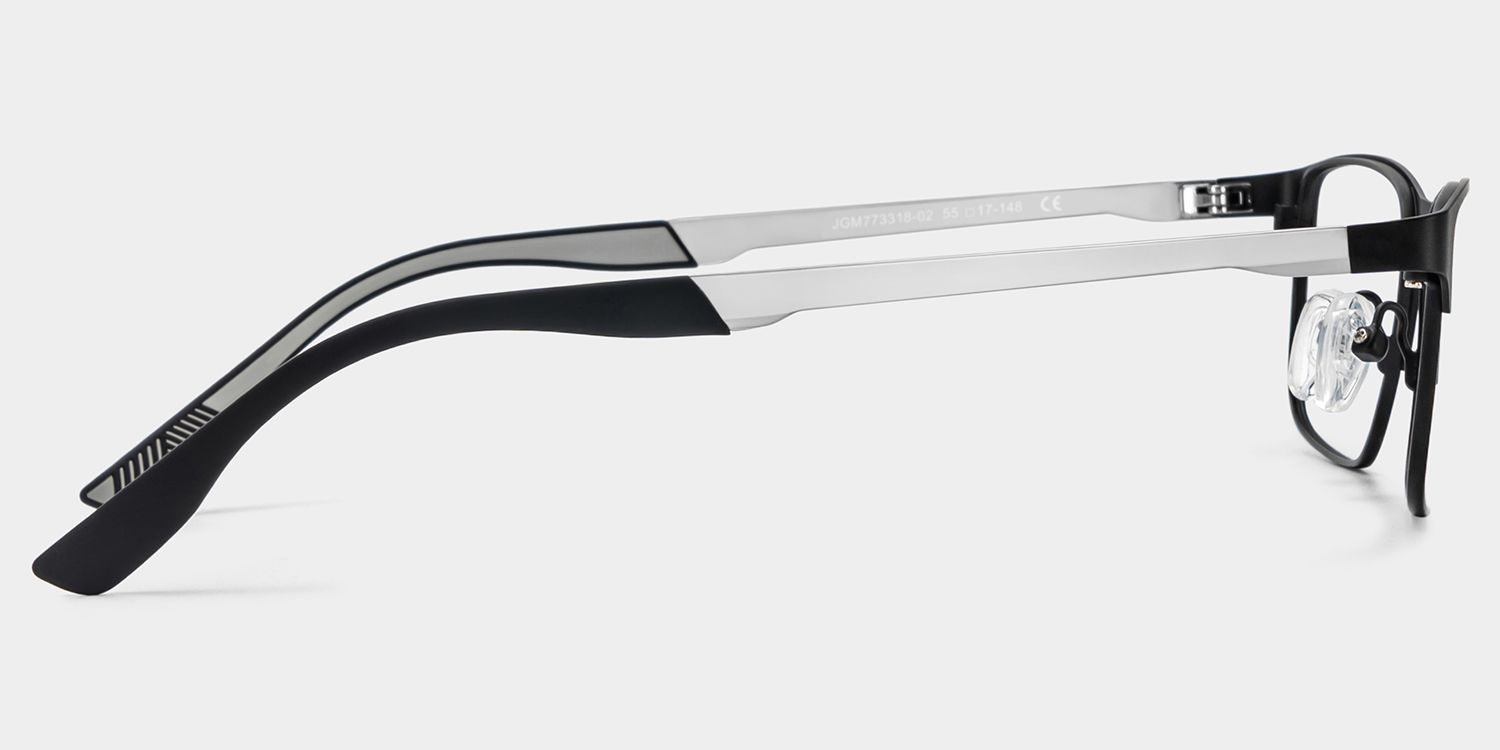 Kellen Black Eyeglasses with Browline Frame Design | ZEELOOL4