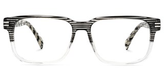 Devid Rectangle Black Crystal Glasses1
