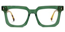 Coville Green Rectangle Glasses0