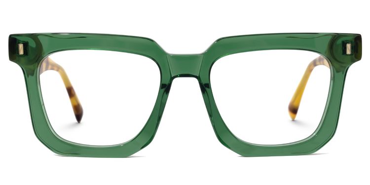 Coville Green Rectangle Glasses