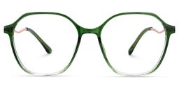 Lekesha Geometric Green Glasses0