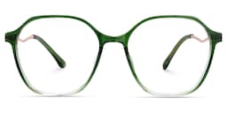 Lekesha Geometric Green Glasses0
