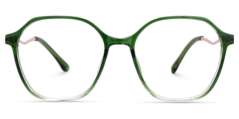 Lekesha Geometric Green Glasses0