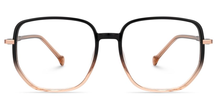 Joana Black Beige Geometric Glasses