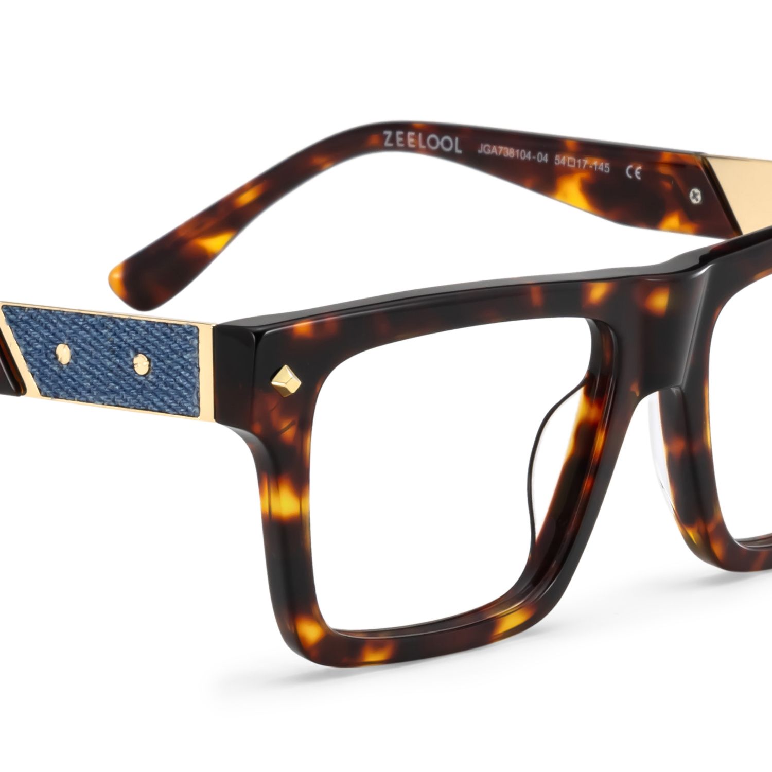 Trent Eyeglasses in Rectangle Tortoise Frame | Zeelool5