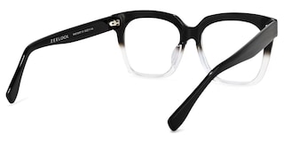 Xion Square Black to Clear Gradient Glasses4