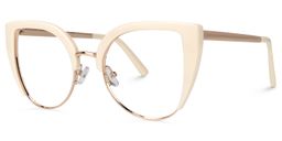 Brewer White Cat eye Glasses1