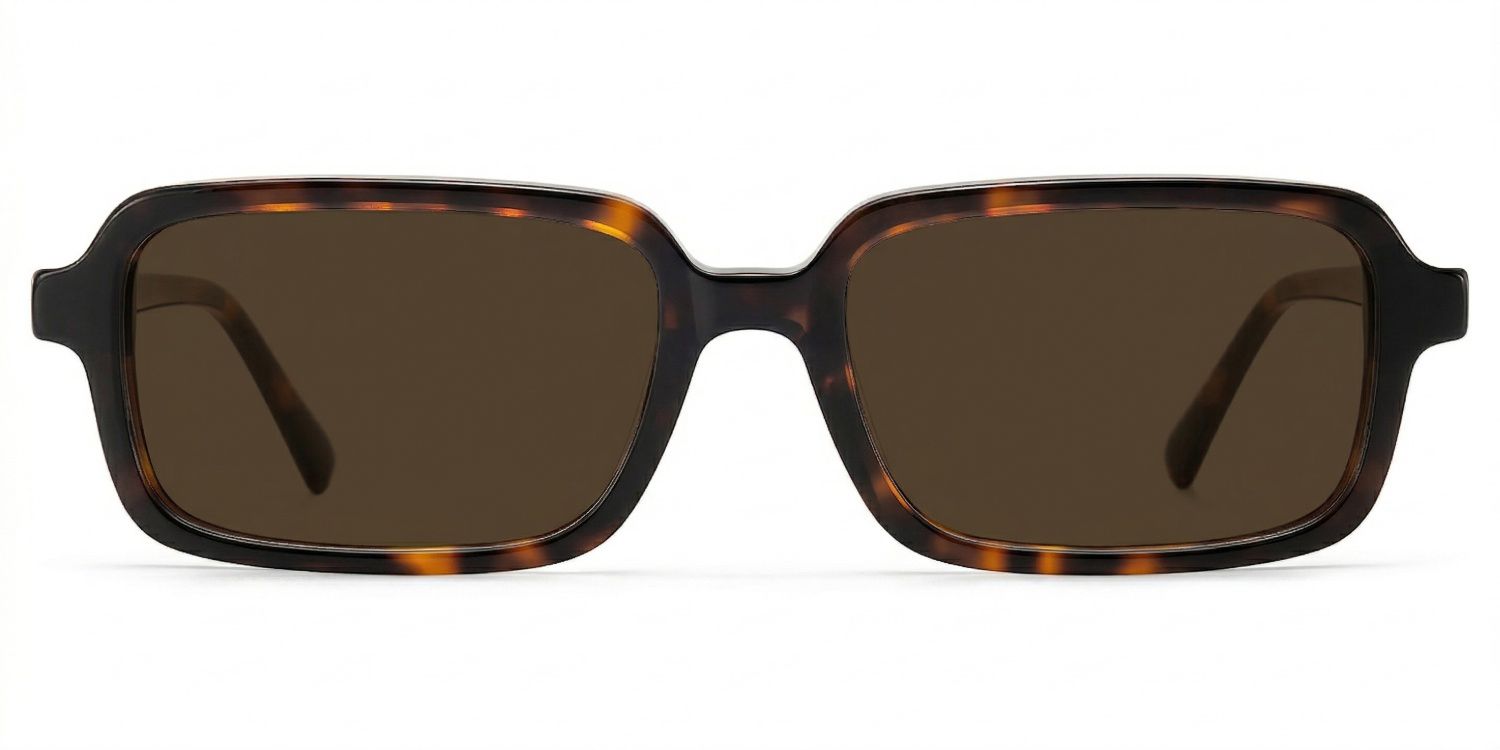 Danielle Light Brown Tortoise Shell Rectangle Glasses | ZEELOOL