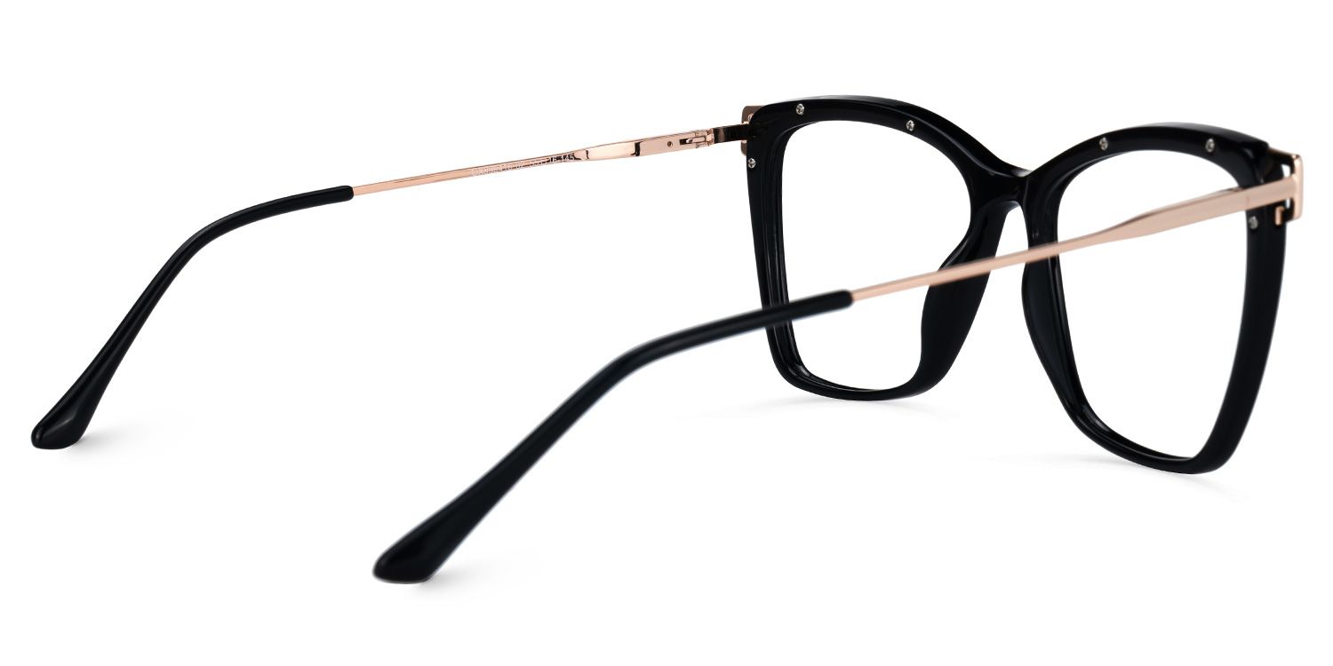 Krystle Square Black Eyeglasses and Glasses Frames3