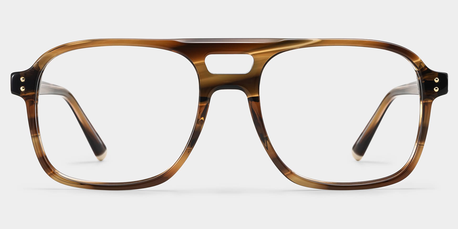 Athena Brown Frame Glasses with Aviator Frame Online | ZEELOOL3