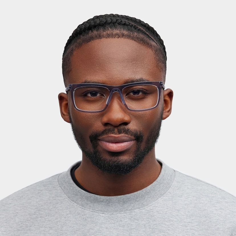 Ease Rectangle Gray Glasses