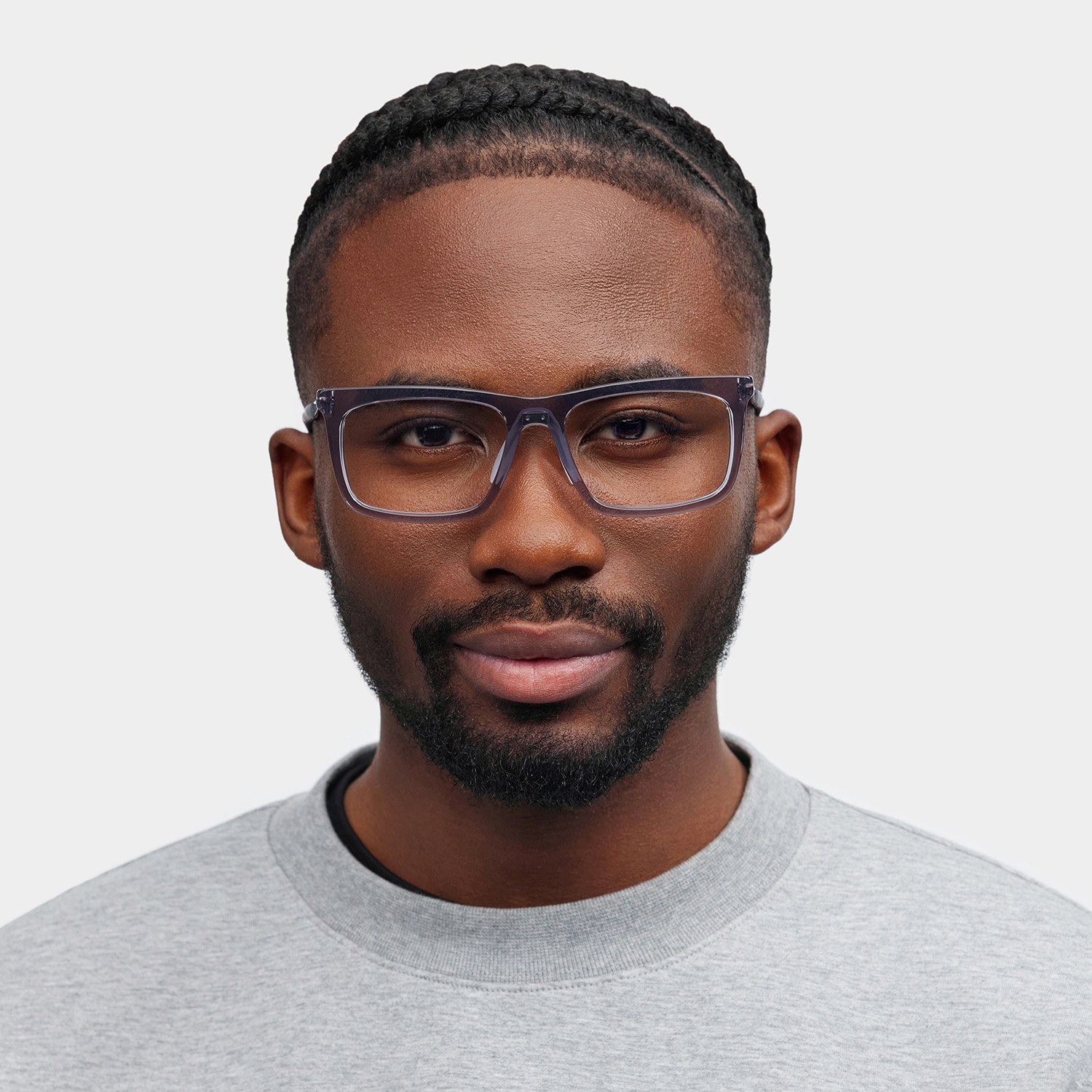 Ease Rectangle Gray Glasses