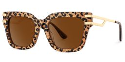 Lidia Square Leopard Sunglasses2